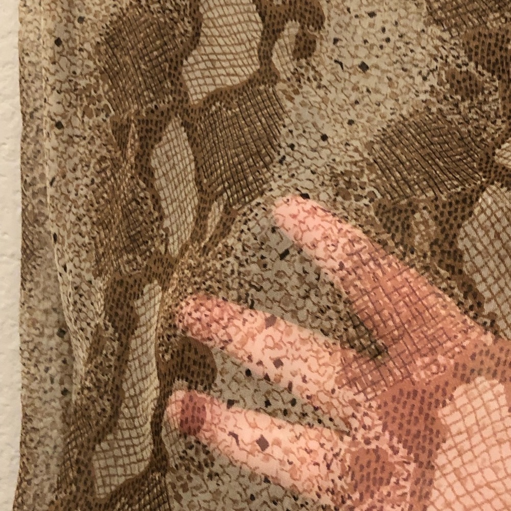 Sheer Oversize Python Print Scarf - image 4